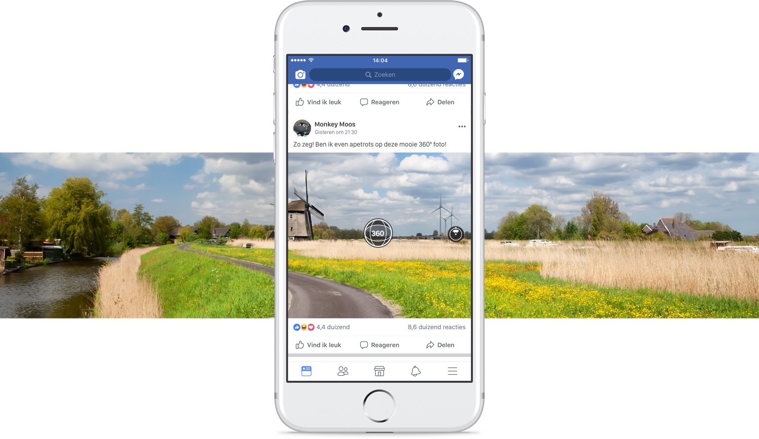 Facebook 360º fotografie